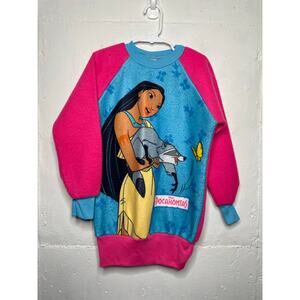 Vintage Disney Pocahontas Girls Size 6 Sweater Long Sleeve Pull Over